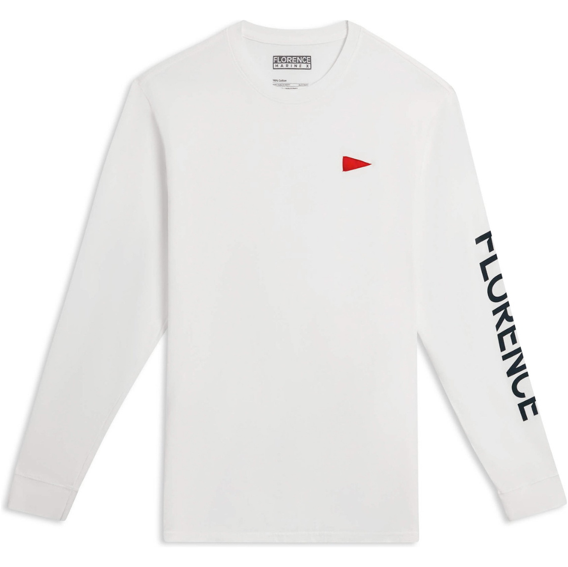2026 Florence Marine X Männer Burgee Langarm-T-Shirt FMTS00125 - Off White